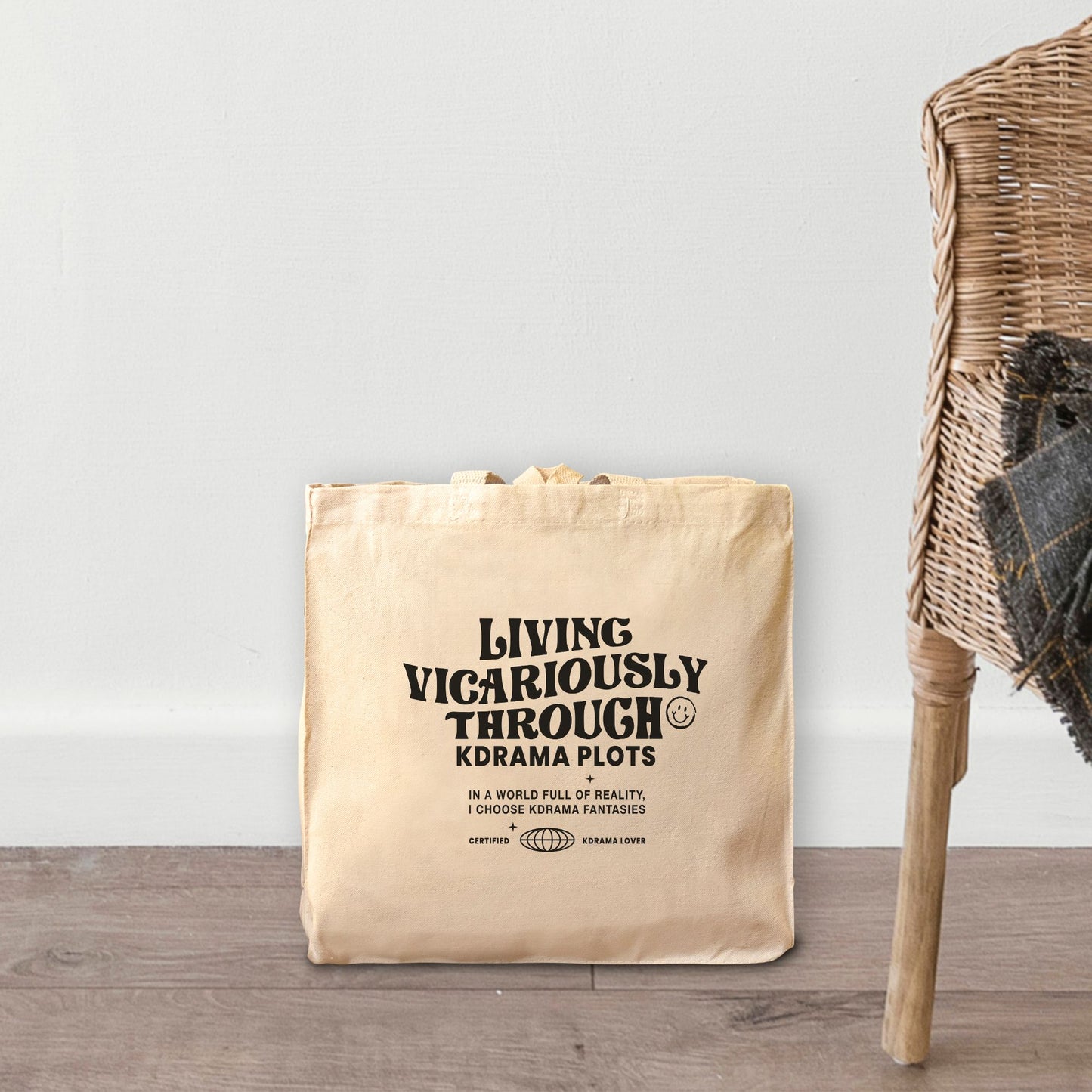 Living Vicariously Through Kdrama Plots Tote Bag