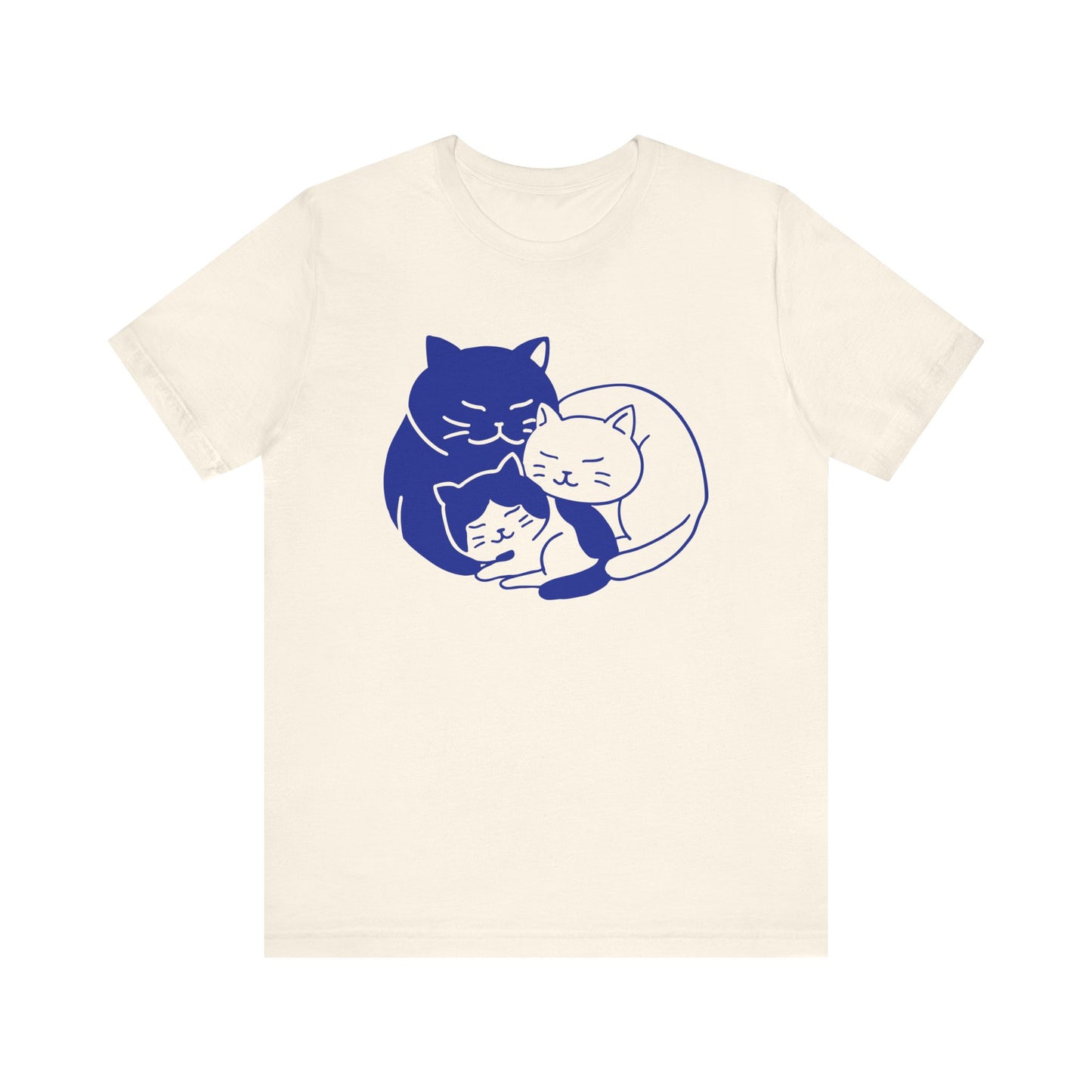 Cat Family Cuddling Together T-shirt