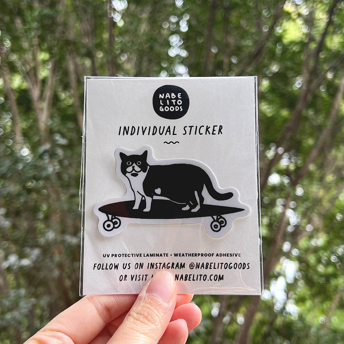 Skateboard Cat Sticker