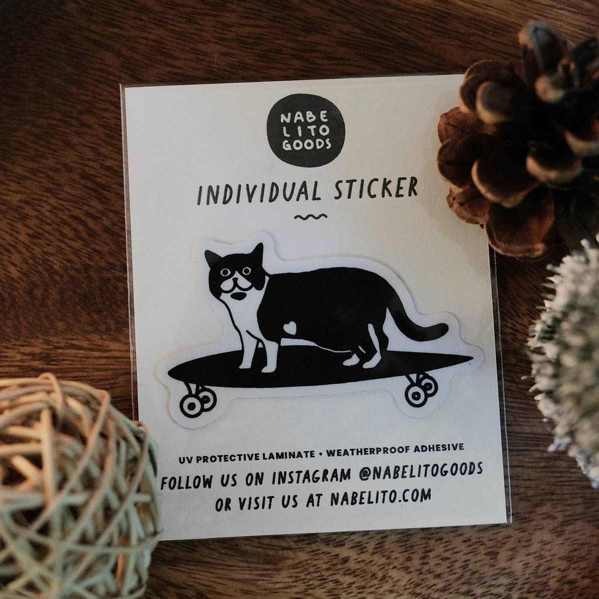 Skateboard Cat Sticker