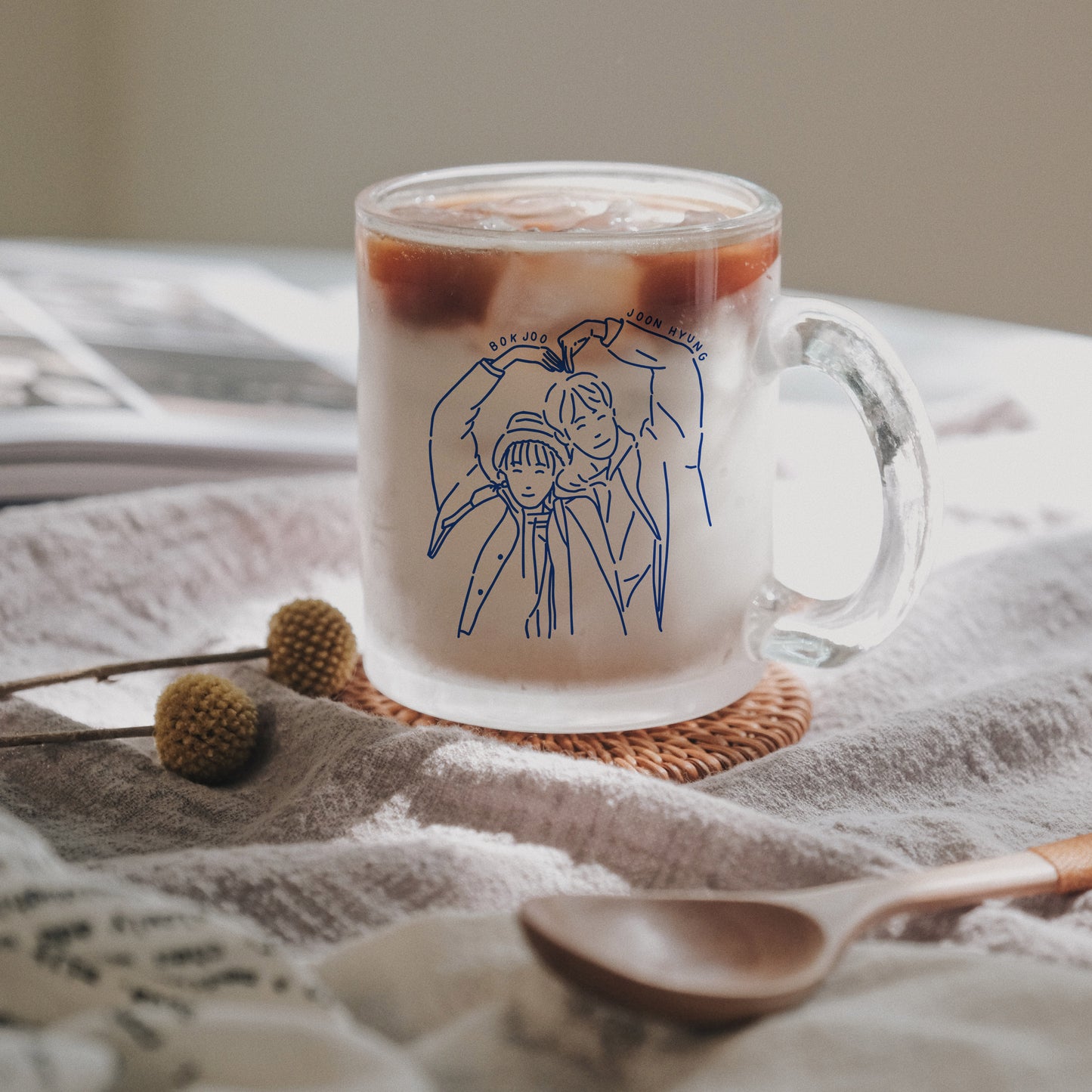Weightlifting Fairy Kdrama Glass Mug - Subtly Asian Shop | Korean Merch Kdrama Gifts Asian Themed Gift Shops USA