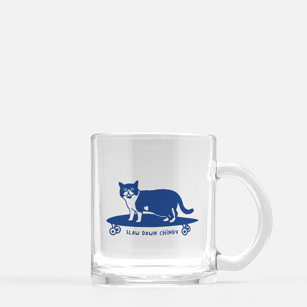 Slow Down Chingu Glass Mug - Subtly Asian Shop | Korean Merch Kdrama Gifts Asian Themed Gift Shops USA