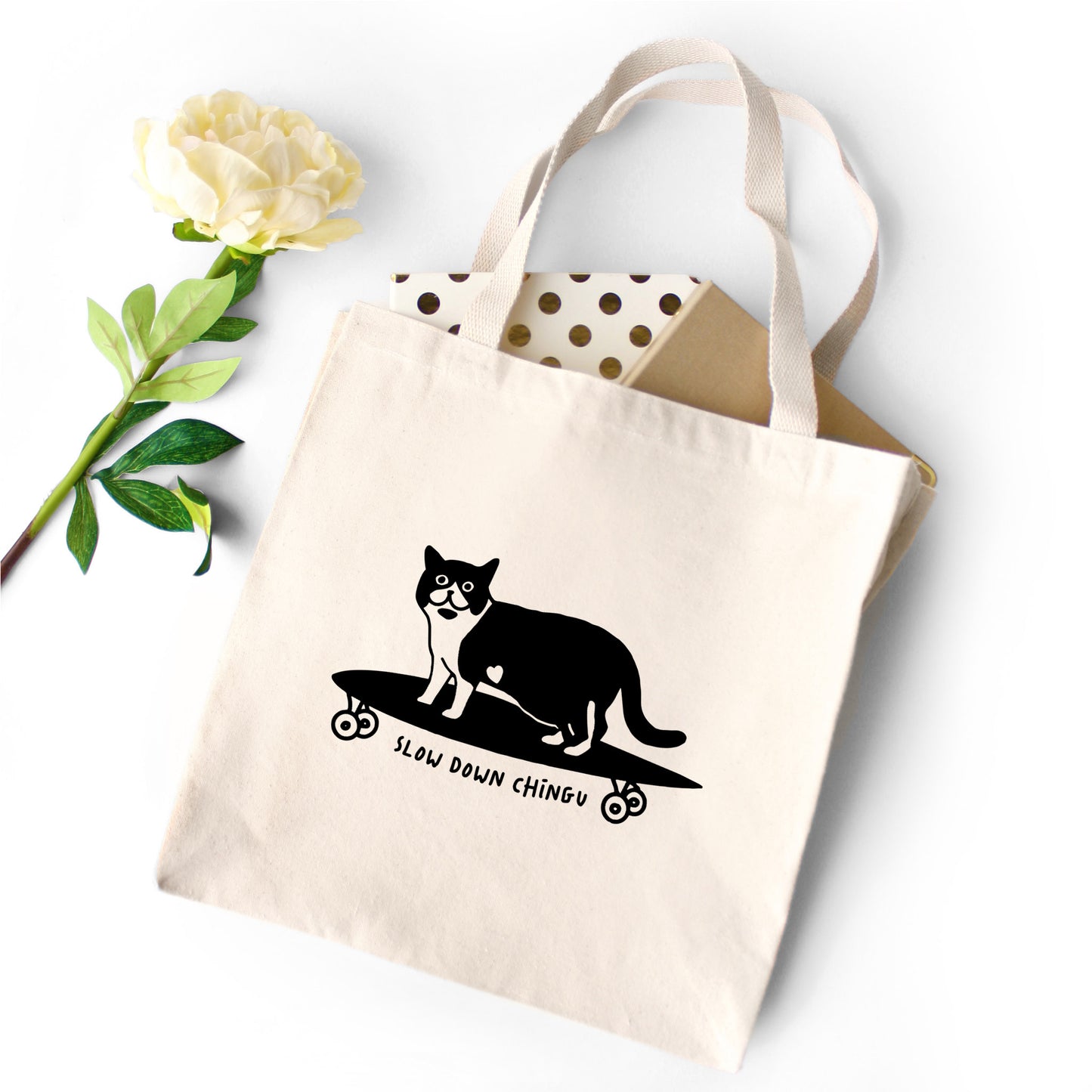Slow Down Chingu Tote Bag - Subtly Asian Shop | Korean Merch Kdrama Gifts Asian Themed Gift Shops USA