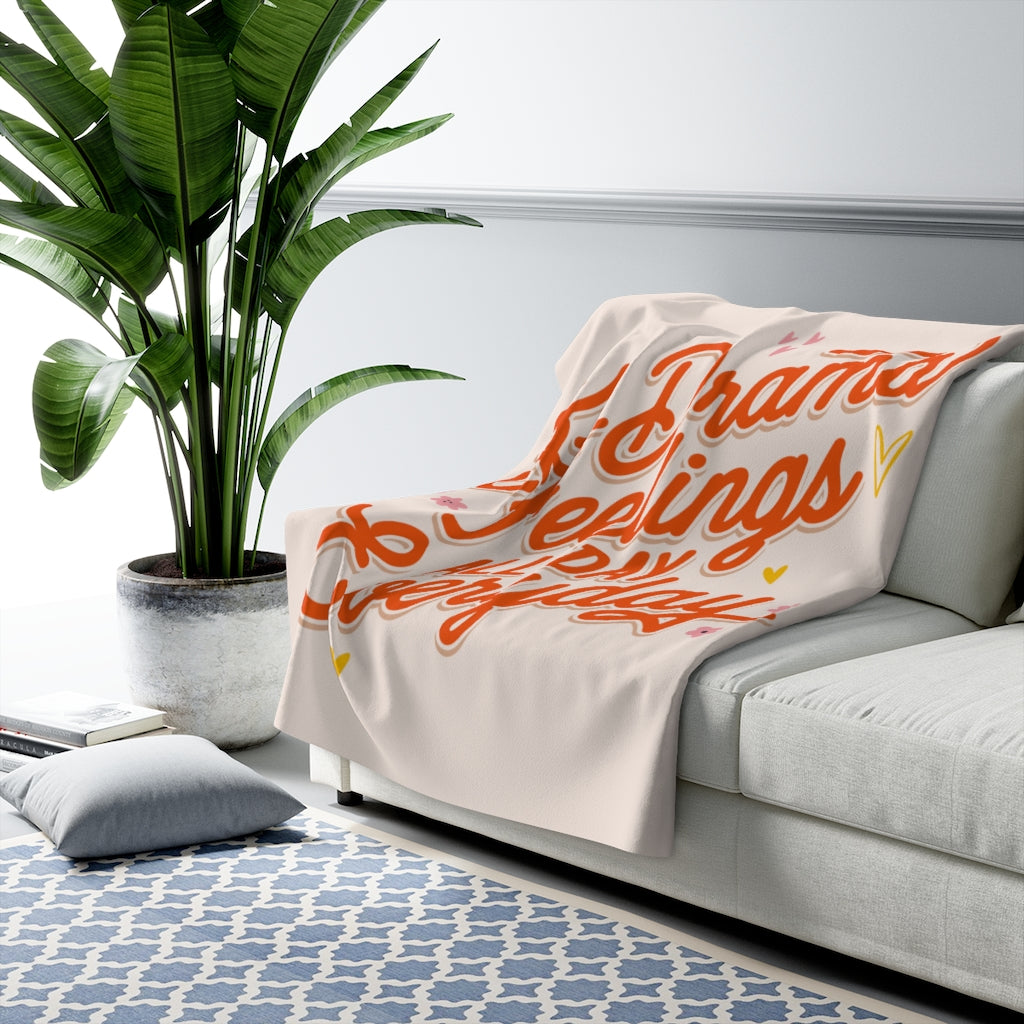 Kdrama Feelings All Day Everyday Blanket - 50" × 60" - Subtly Asian Shop | Korean Merch Kdrama Gifts Asian Themed Gift Shops USA