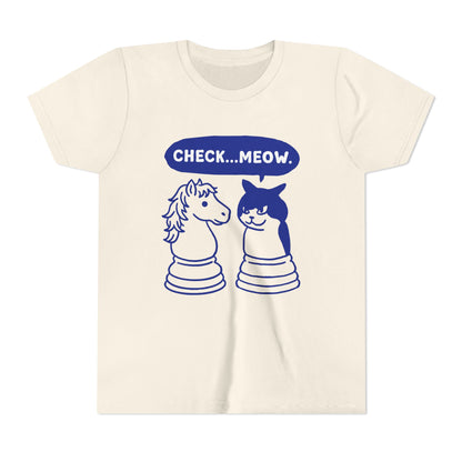 Check-Meow Cat vs Horse Youth T-Shirt