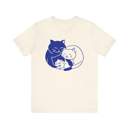 Cat Family Cuddling Together T-shirt