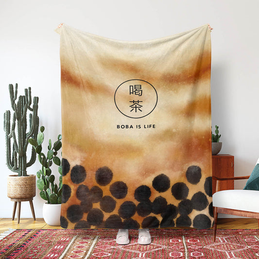 Boba Milk Tea Blanket