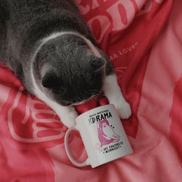 Kdrama Workout Ceramic 11OZ White Pink Mug
