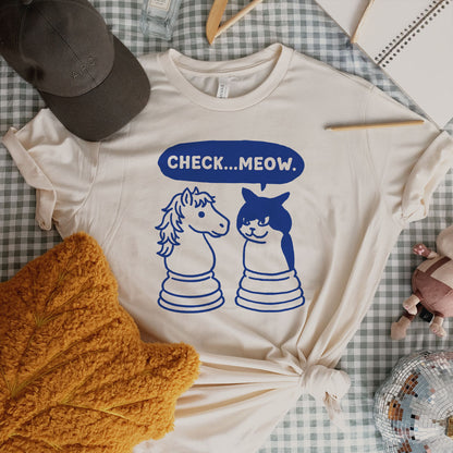 Check-Meow Cat vs Horse T-shirt