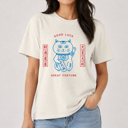 Fortune Cat Maneki Neko T-shirt