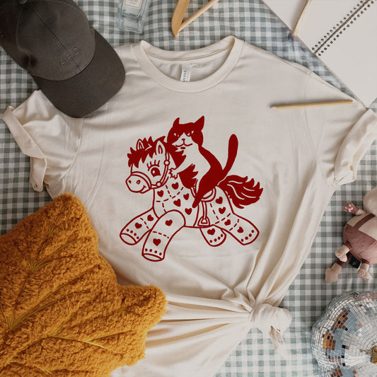 Year of the Horse, Powered by a Cat T-shirt