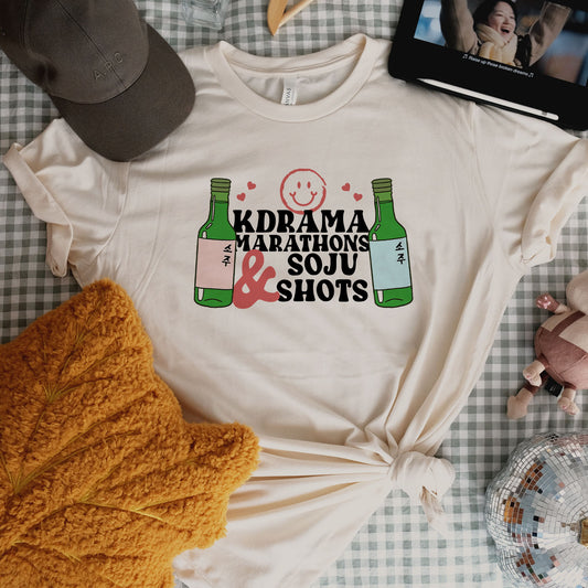 Kdrama Marathon & Soju T-shirt