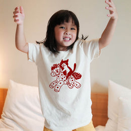Year of the Horse Powered by a Cat Youth T-Shirt