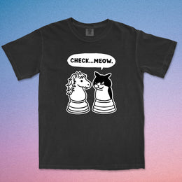 Check-Meow Cat vs Horse T-shirt