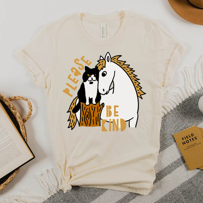 Please Be Kind Cat x Horse T-shirt