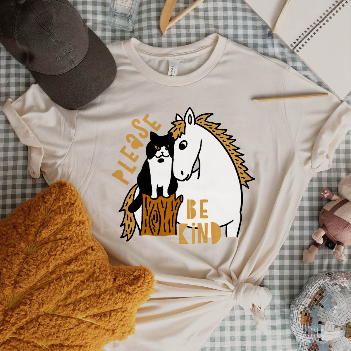 Please Be Kind Cat x Horse T-shirt