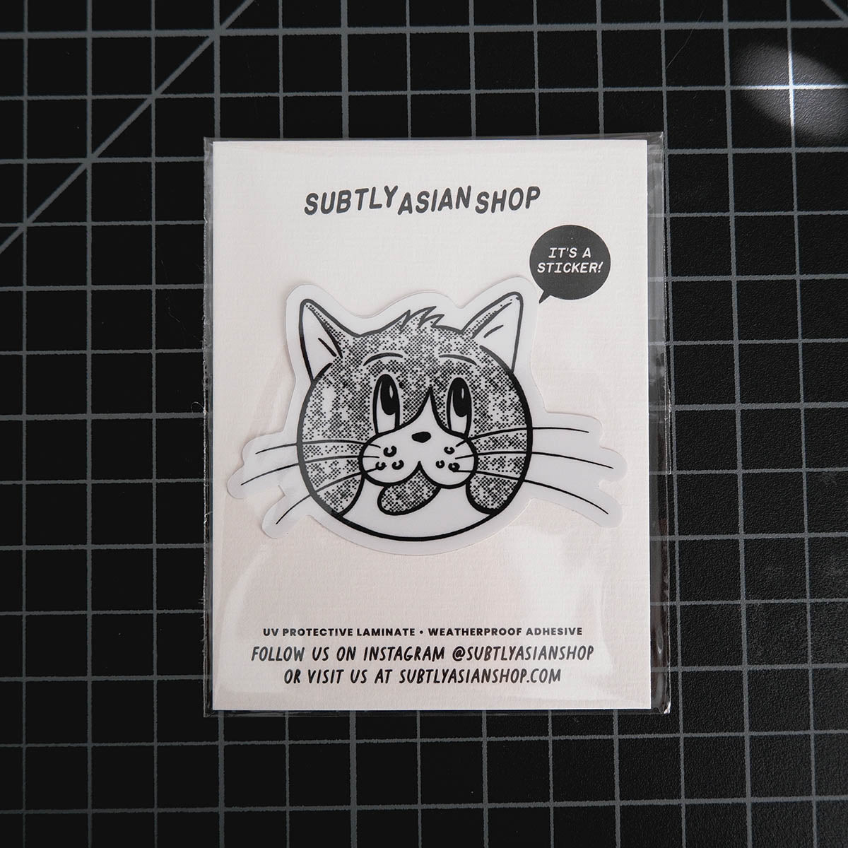 Playful Cat Grin Sticker