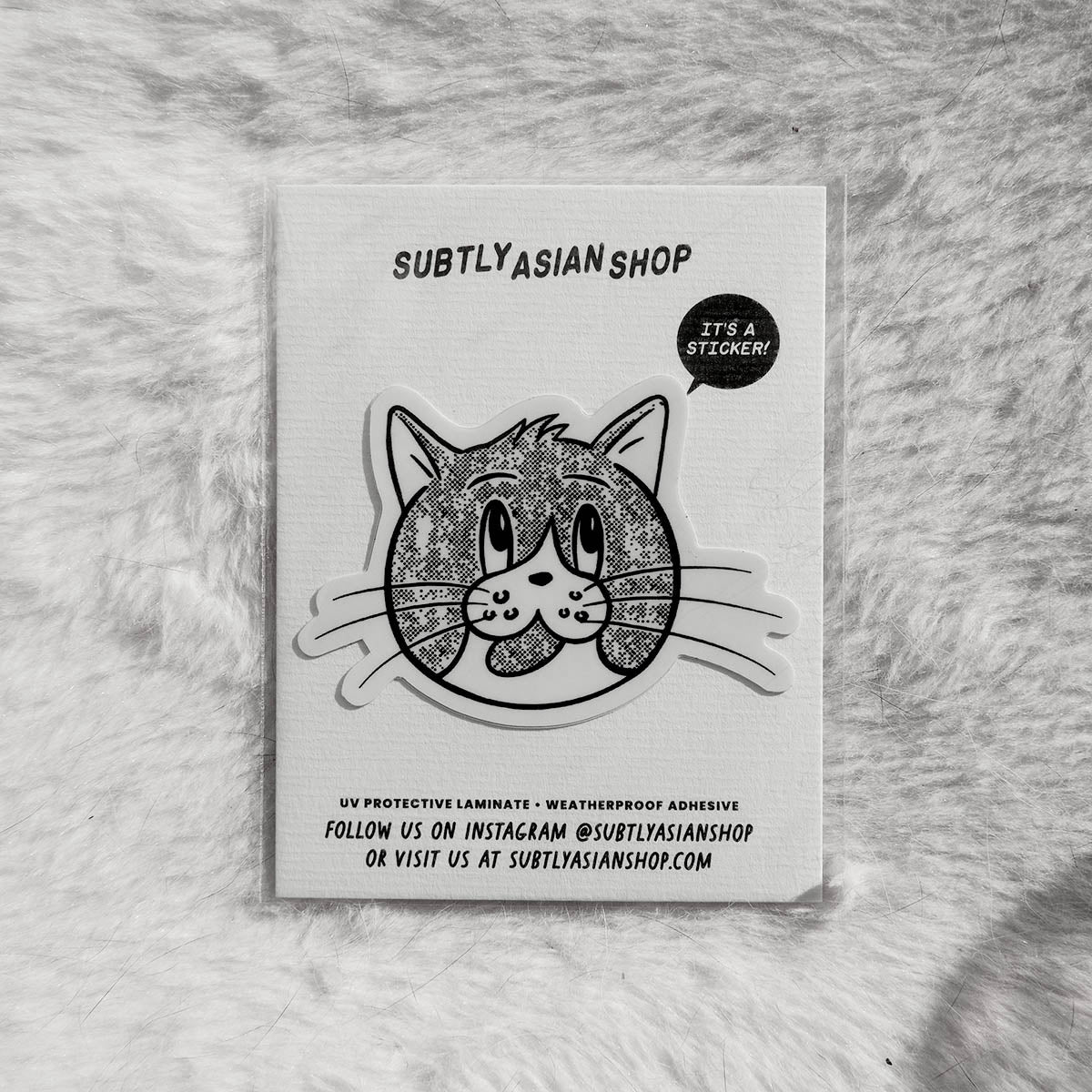 Playful Cat Grin Sticker