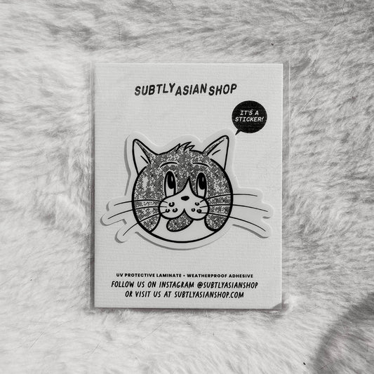 Playful Cat Grin Sticker