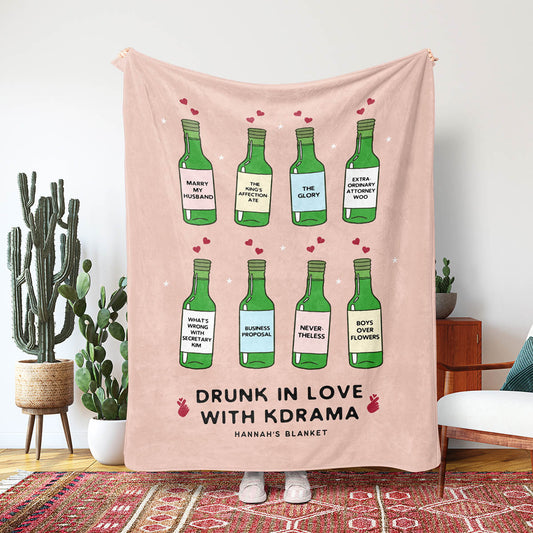 Personalized Kdrama Soju Blanket