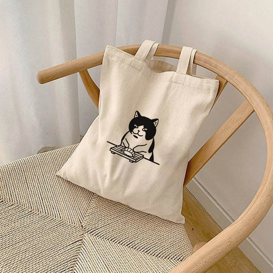 Sushi-making Cat Tote Bag