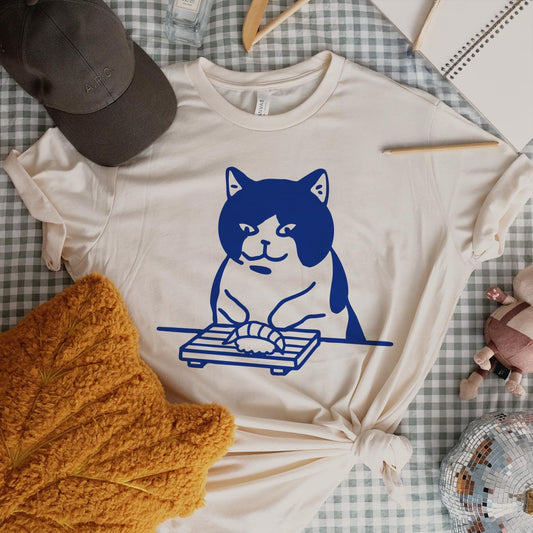 Sushi-making Cat T-shirt