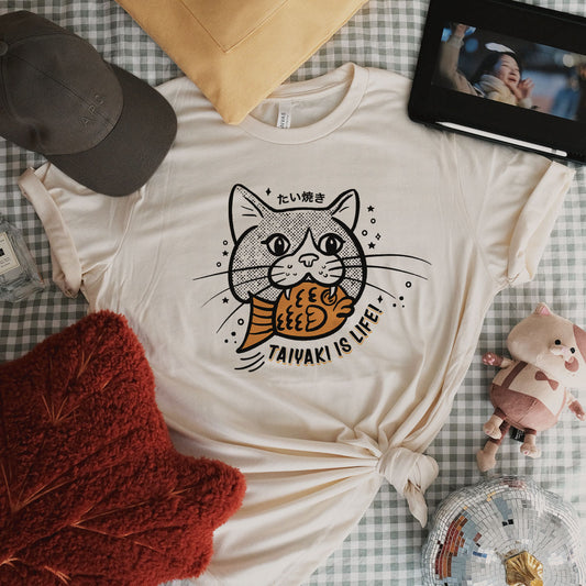 Taiyaki Is Life Cute Cat T-shirt