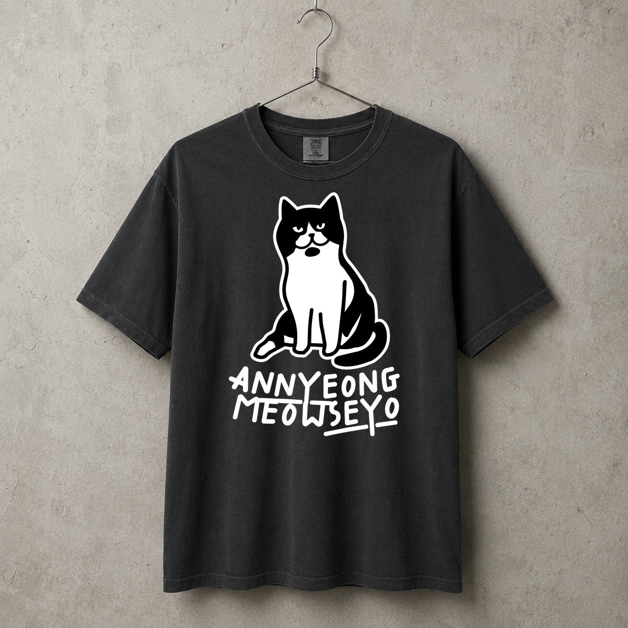 Annyeongmeowseyo Unisex Jersey Tee | Kdrama Gifts & Merch – Subtly