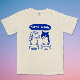 Check-Meow Cat vs Horse T-shirt
