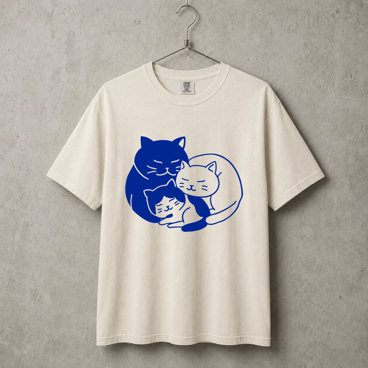 Cat Family Cuddling Together T-shirt