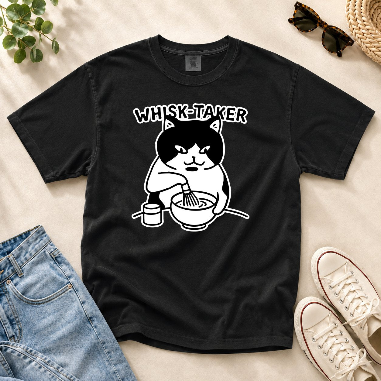 Whisk Taker - Cat Whisking Matcha T-shirt