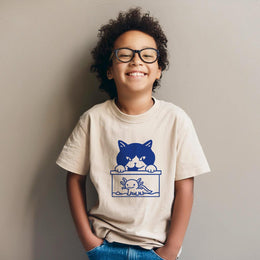Cat with Axolotl Youth T-Shirt
