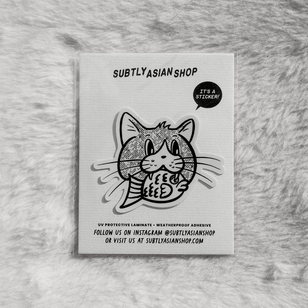 Feline Feast Fish Sticker