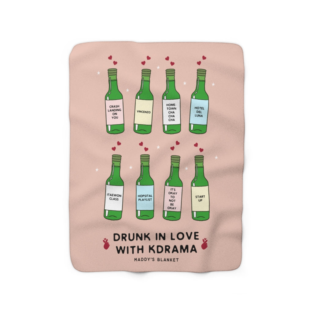 Personalized Kdrama Soju Blanket - Subtly Asian Shop | Korean Merch Kdrama Gifts Asian Themed Gift Shops USA