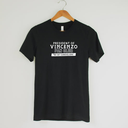 President of Vincenzo Fan Club Kdrama T-shirt - Subtly Asian Shop | Korean Merch Kdrama Gifts Asian Themed Gift Shops USA