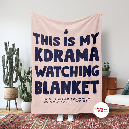 Kdrama Watching Blanket - 50" × 60" - Subtly Asian Shop | Korean Merch Kdrama Gifts Asian Themed Gift Shops USA