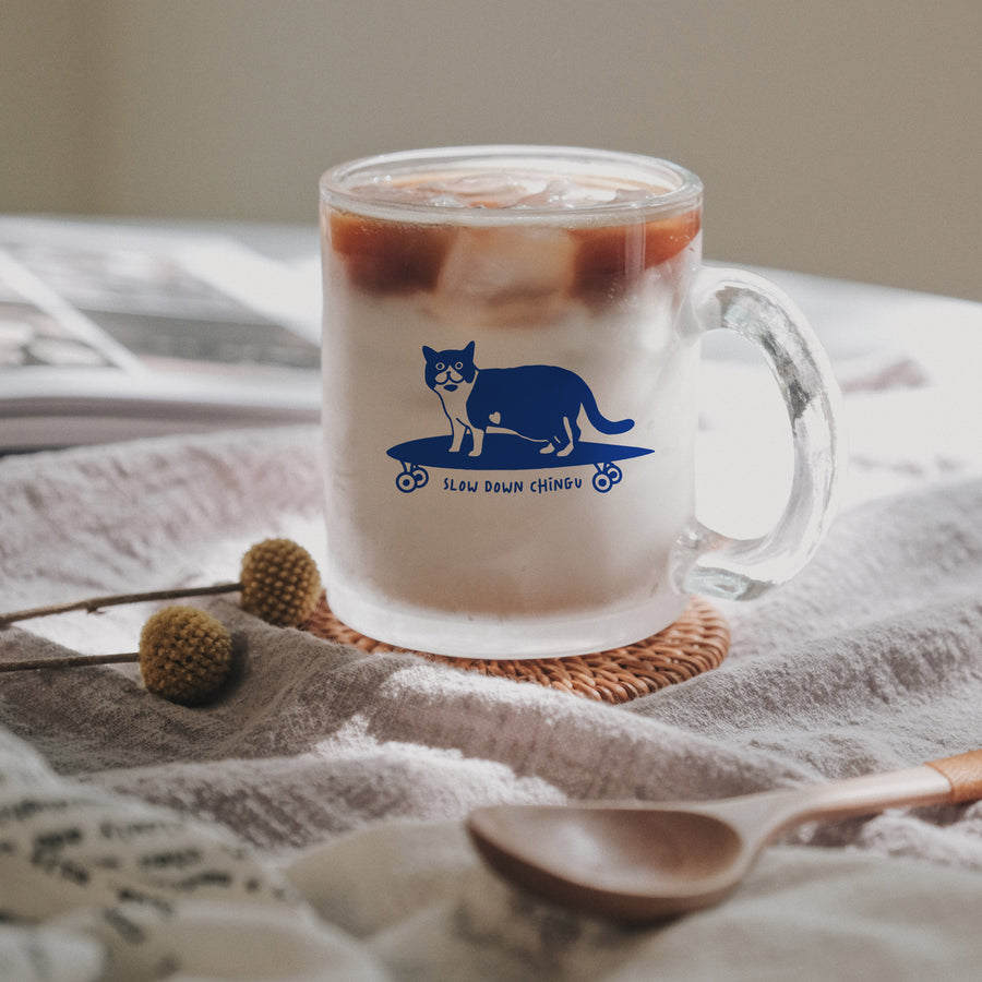 Slow Down Chingu Glass Mug - Subtly Asian Shop | Korean Merch Kdrama Gifts Asian Themed Gift Shops USA